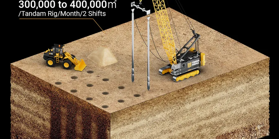 Illustrative image of Vibrocompaction design in Las Vegas